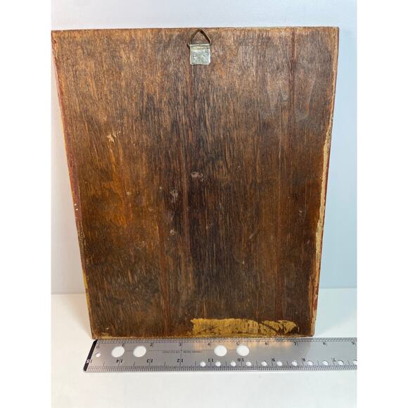 MCM Hand Painted Birds on Gold Leaf Background Original Acrylic VTG 10x7.75" - Picture 6 of 6